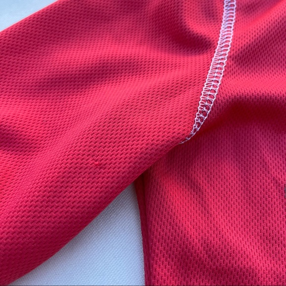 Puma Girls Red/Coral Small Dry Fit Logo Hoodie Short Sleeve - Picture 9 of 15